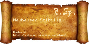 Neuhauser Szibilla névjegykártya